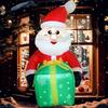 Santa Claus Climbing Window Light-Up Hat Figurine - Christmas Outdoor Inflatable Decoration