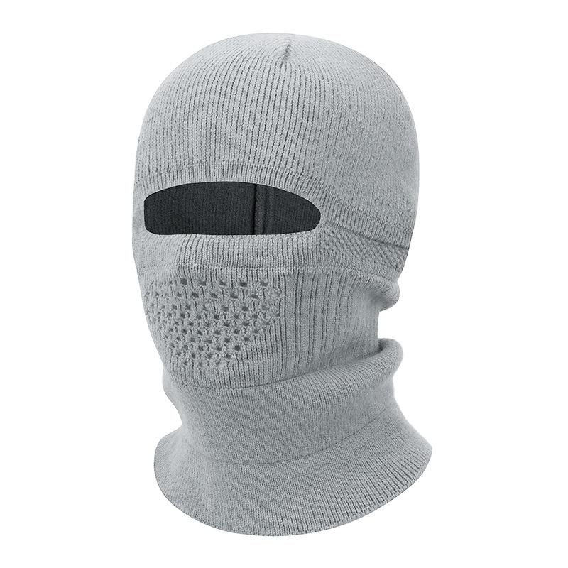 Winter Outdoor Verbundene Strickmütze Windschutz Warme Überzieh-Wollmütze