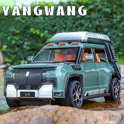 1:24 BYD U8 SUV Arazi Aracı Alaşım Mikro Araba Die-cast Metal Ölçekli Araba Modeli Ses ve Işık Çocuk Oyuncak Erkek Koleksiyon Süsleri