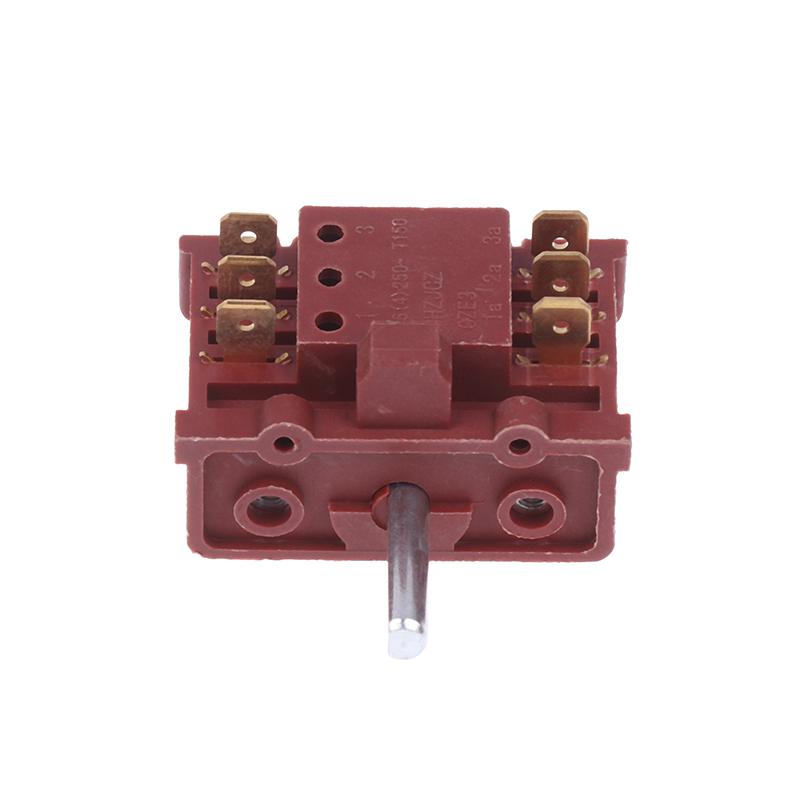 Interruttore per forno CA T150 da 16 A Interruttore per riscaldatore elettrico a 4 posizioni con manopola a 6 pin Interruttore per fornello rotante Interruttore per controllo della temperatura