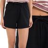 Women's Cotton Sweatpants Shorts, Short, Tied, Comfortable, MORAJ XL BLACK