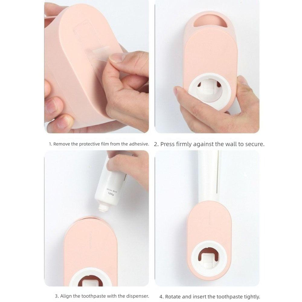 Automatic Toothpaste Dispenser Punch-Free Lazy Toothbrush Holder Toothpaste Squeezers  for Bathroom