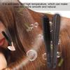 Wooden Hair Straightening Comb, Anti-Static Double Brush Design for Straight Hair, with Unique Handle for Sy   and Use As a Hair Dryer