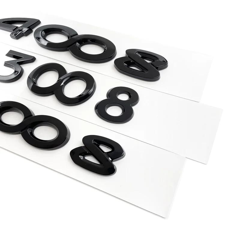 2026 Hot Car Sticker For Peugeot 2008 3008 4008 5008 Parts Accessories Car ABS Boot Trunk Tail Chrome Letters Words Logo Badge E