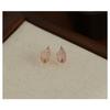 Women Luxury Zircon Leaf Design Elegant Fashion Earrings Jewelry