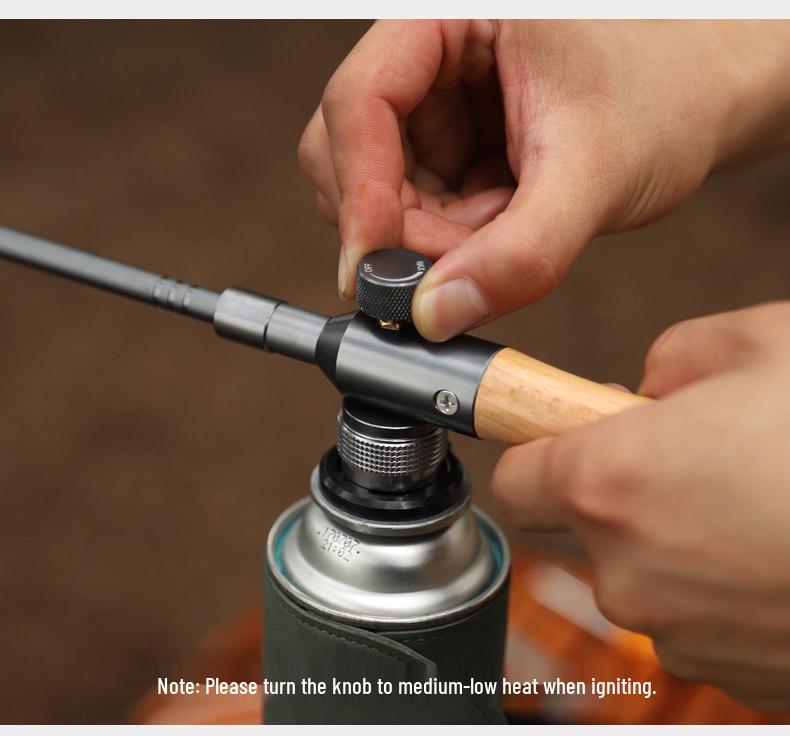 Portable Stainless Steel Camping Flamethrower with Detachable Handle