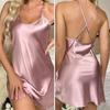 Sexy Suspender Nightgown Intimate Lingerie Summer Female Chemise Sleepwear Nightdress Silky Satin Homewear Underwear Loungewear