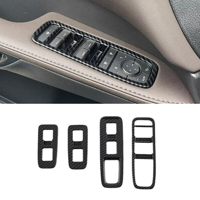 For Lexus RX 2023-2024 Carbon Fiber Window Lock Lift Switch Button Panel Trim