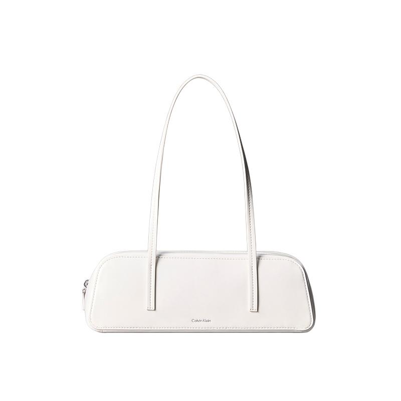 

Calvin Klein Elegant Commuter Minimalist Printed Underarm Bag Women Shoulder Bag Moonlight-White 4F3638G-4LX Basic Set (Bag)