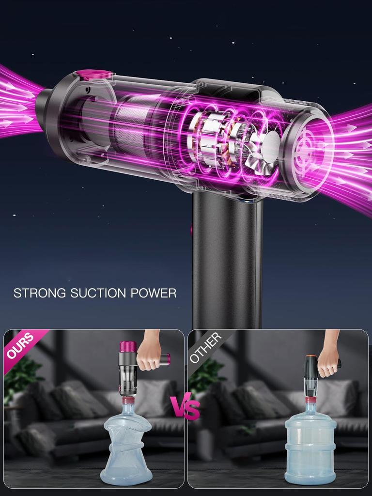 180000PA Car Vacuum Cleaner Wireless Mini Handheld Strong Suction Cleaning Machine Portable Vacuum Cleaner Electrical Appliances