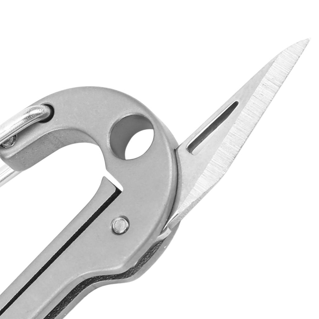 Liten nyckelring Karbinhake Kniv Titanlegering EDC Multiverktyg Nyckelring Flasköppnare