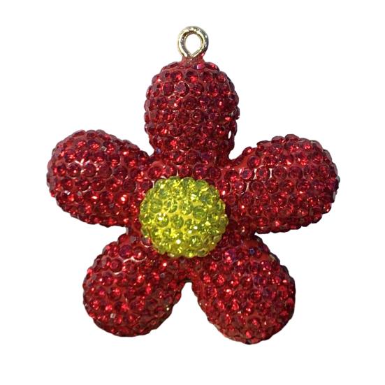 

Keychain Pendant Small Flowers Shiny Rhinestone Sunflower Charm Key Chain Decorative Backpack Bag Accessories