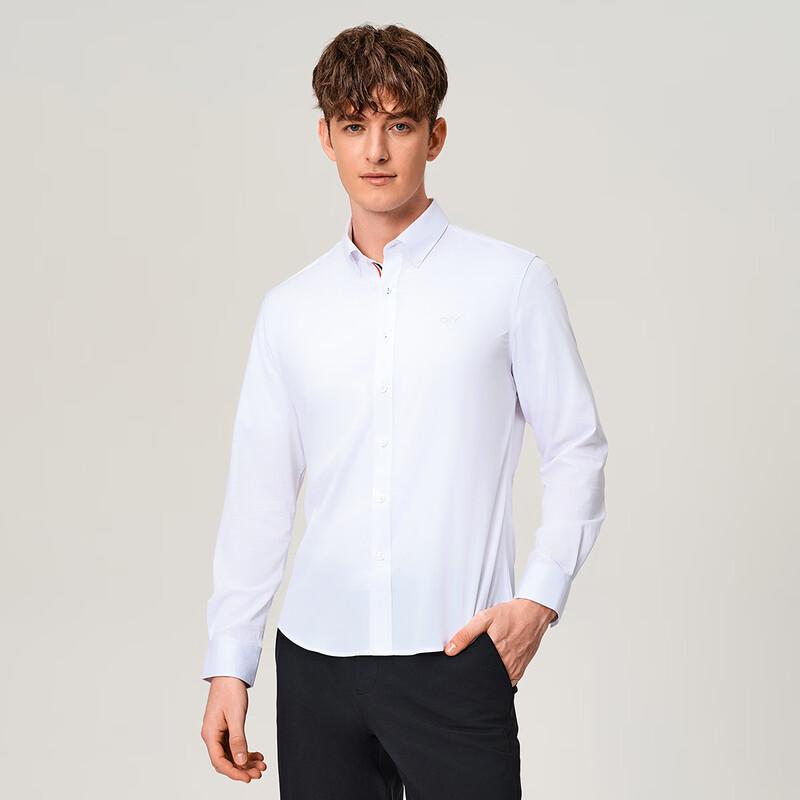 Goldlion GY Men's Silk Blend Easy-Care Long Sleeve Shirt