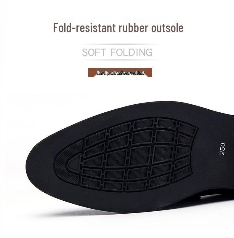 Lightweight Men's Plus Size Tassel Brogue Slip-On Leather Shoes - Bestseller Casuals Model 7263.