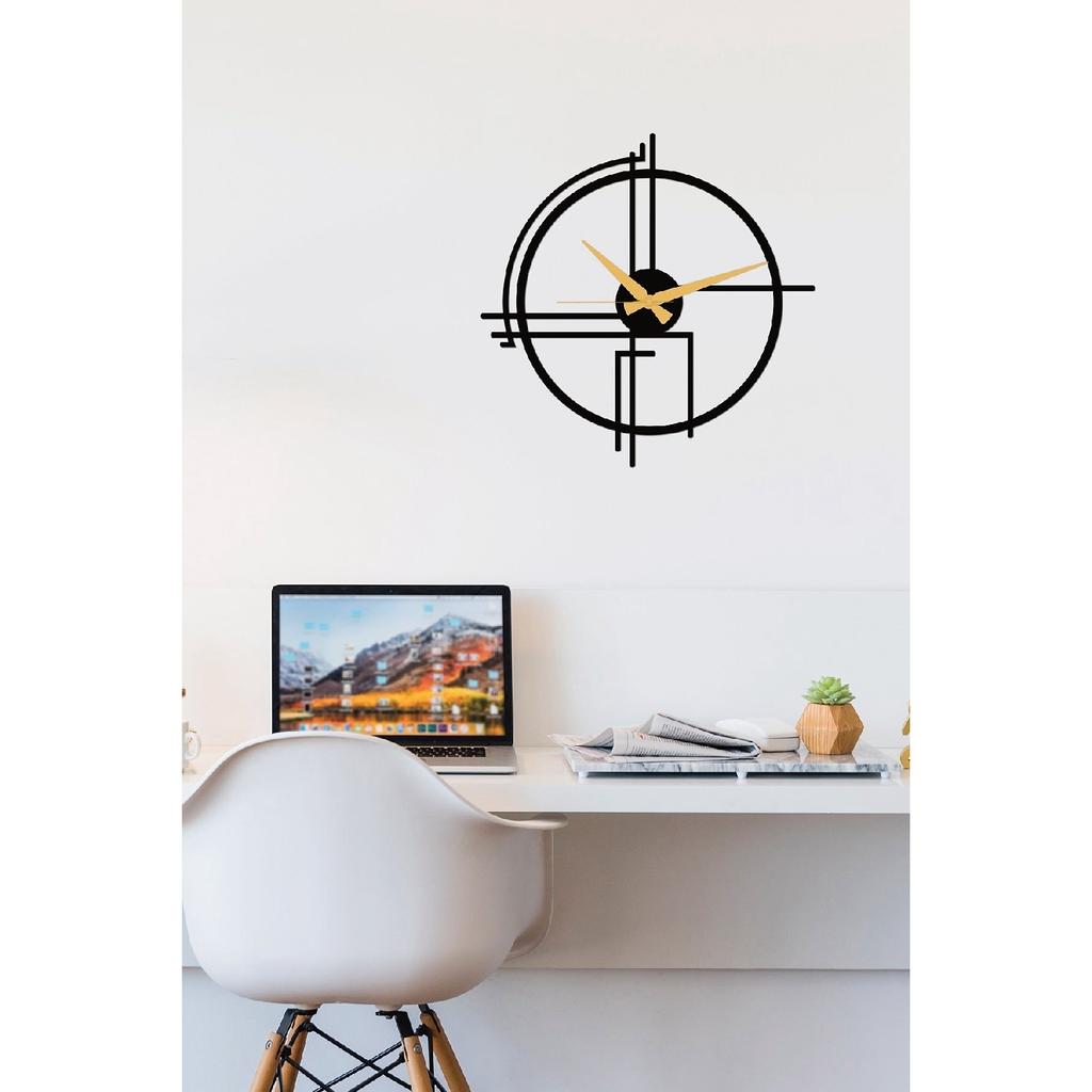 Querencia Metal Black Wall Clock 1.5 Mm Thickness 50 X 50 Cm