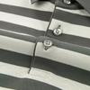 Men's Striped Short-Sleeve Polo Shirt