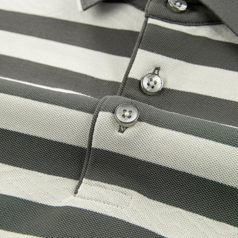 Men's Striped Short-Sleeve Polo Shirt
