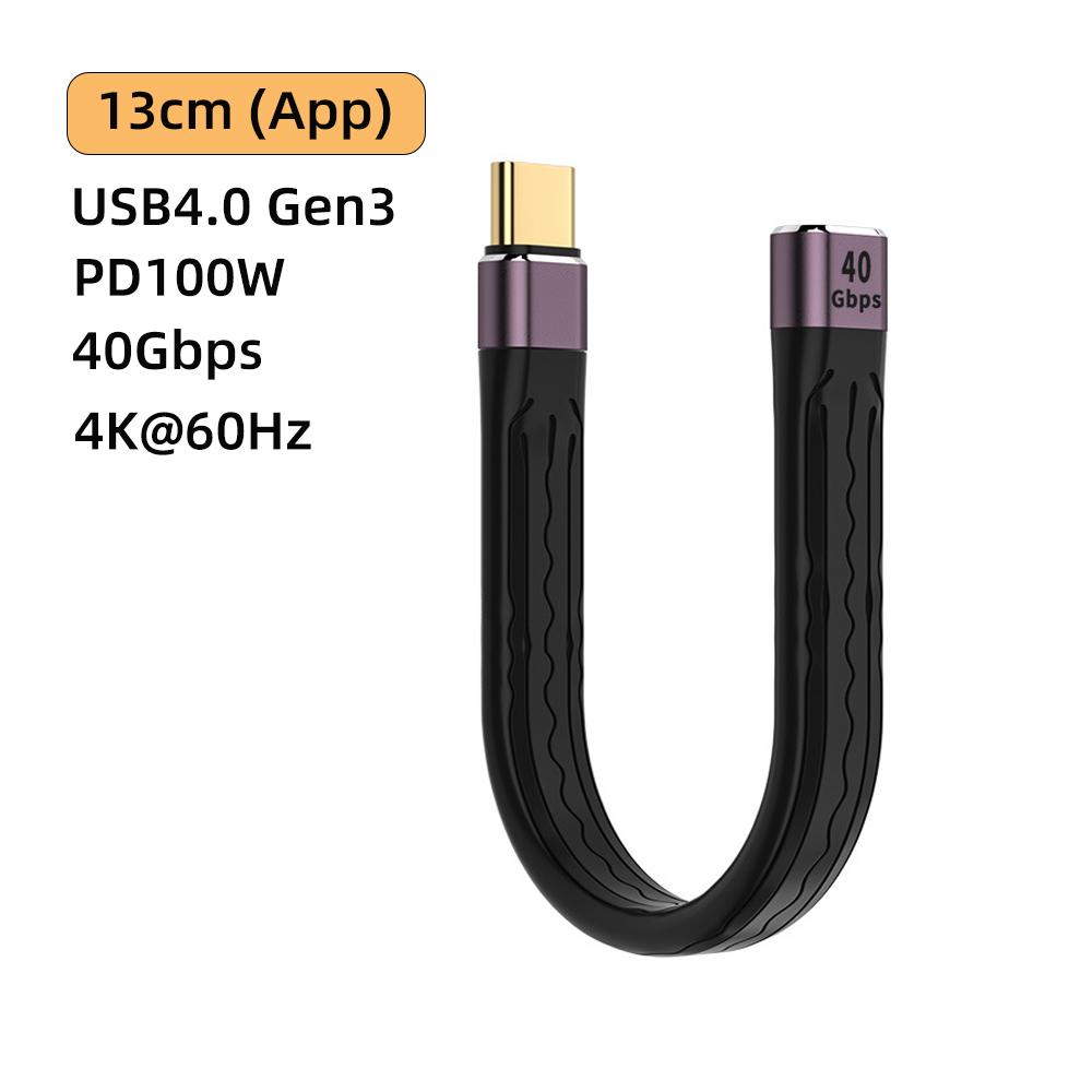 USB 4.0 Gen3 Data Cable PD 100W 5A Fast Charging USB C To Type C Cable Thunderbolt 3 4K@60Hz Cable USB Tipo C 40Gbps Data Cabel