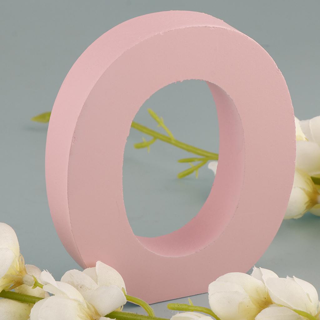 Dřevěné Růžové 26 Písmen Abecedy Svítící Písmena Nástěnná Dveřní Závěsná Cedule A-Z pro Dětský Pokoj Pokojíček Dekorace