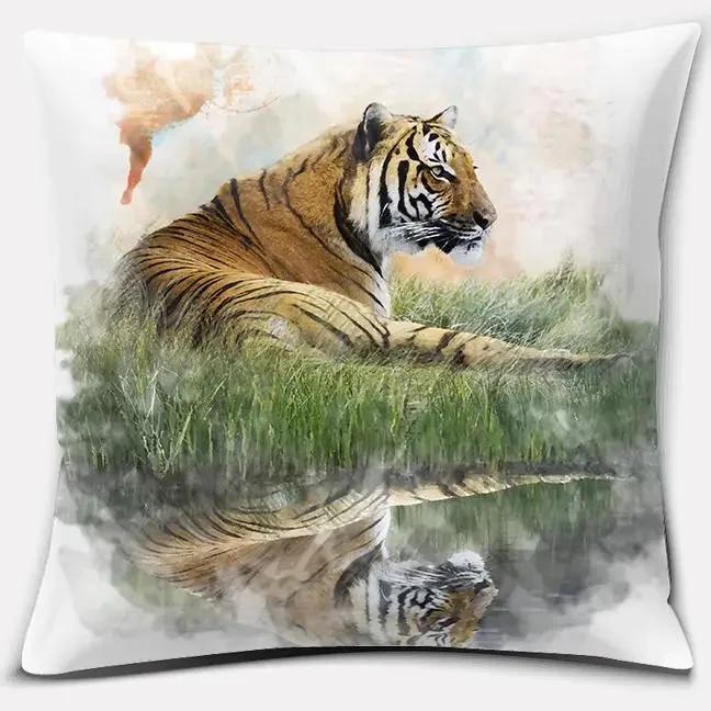 Tiger Lion Series Animal Pillow Gift Home Office Decoration Pillow Sypialnia Sofa Poszewka na poduszkę poszewka na poduszkę