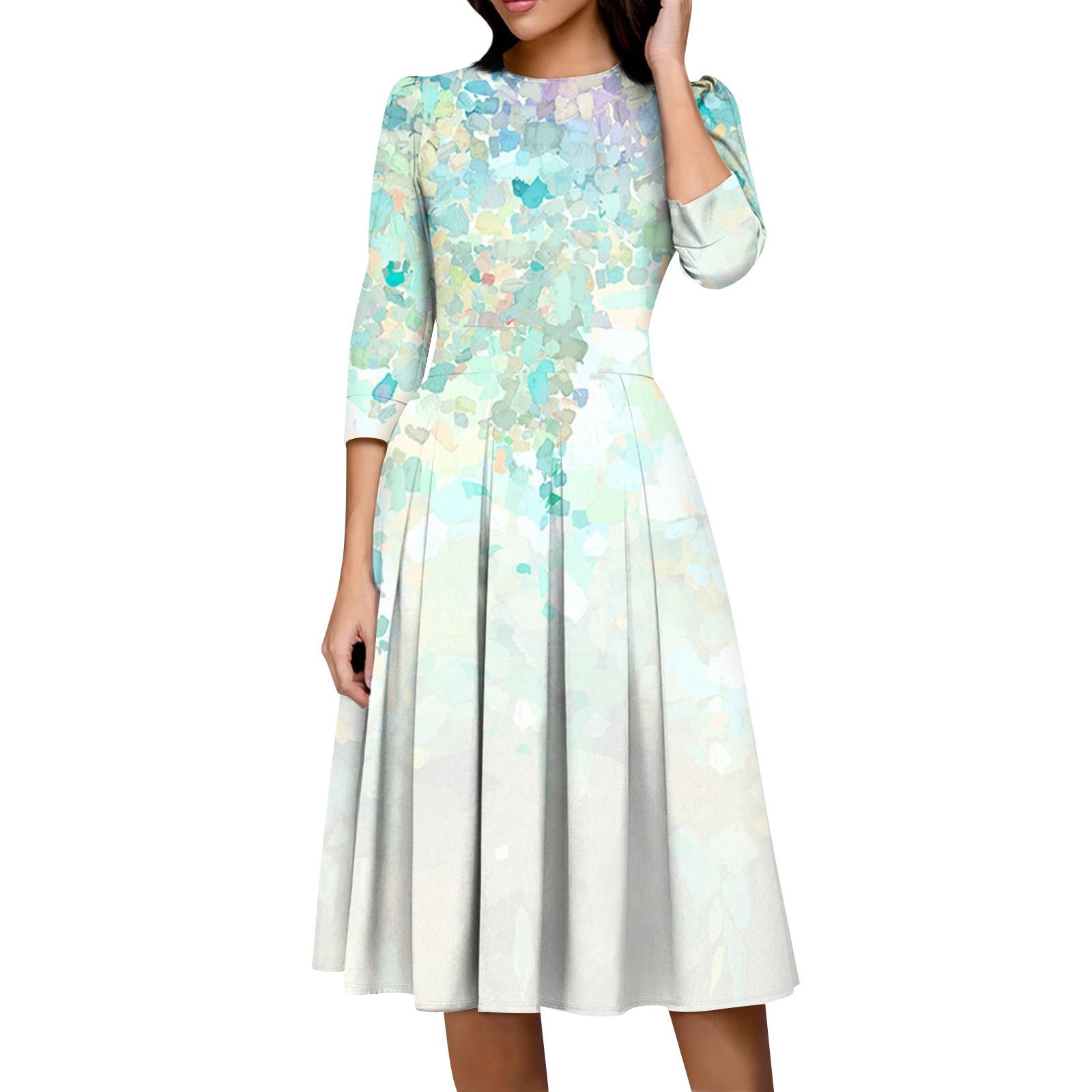 

Женское повседневное и модное платье с карманом на рукаве 3/4 и молнией сзади L