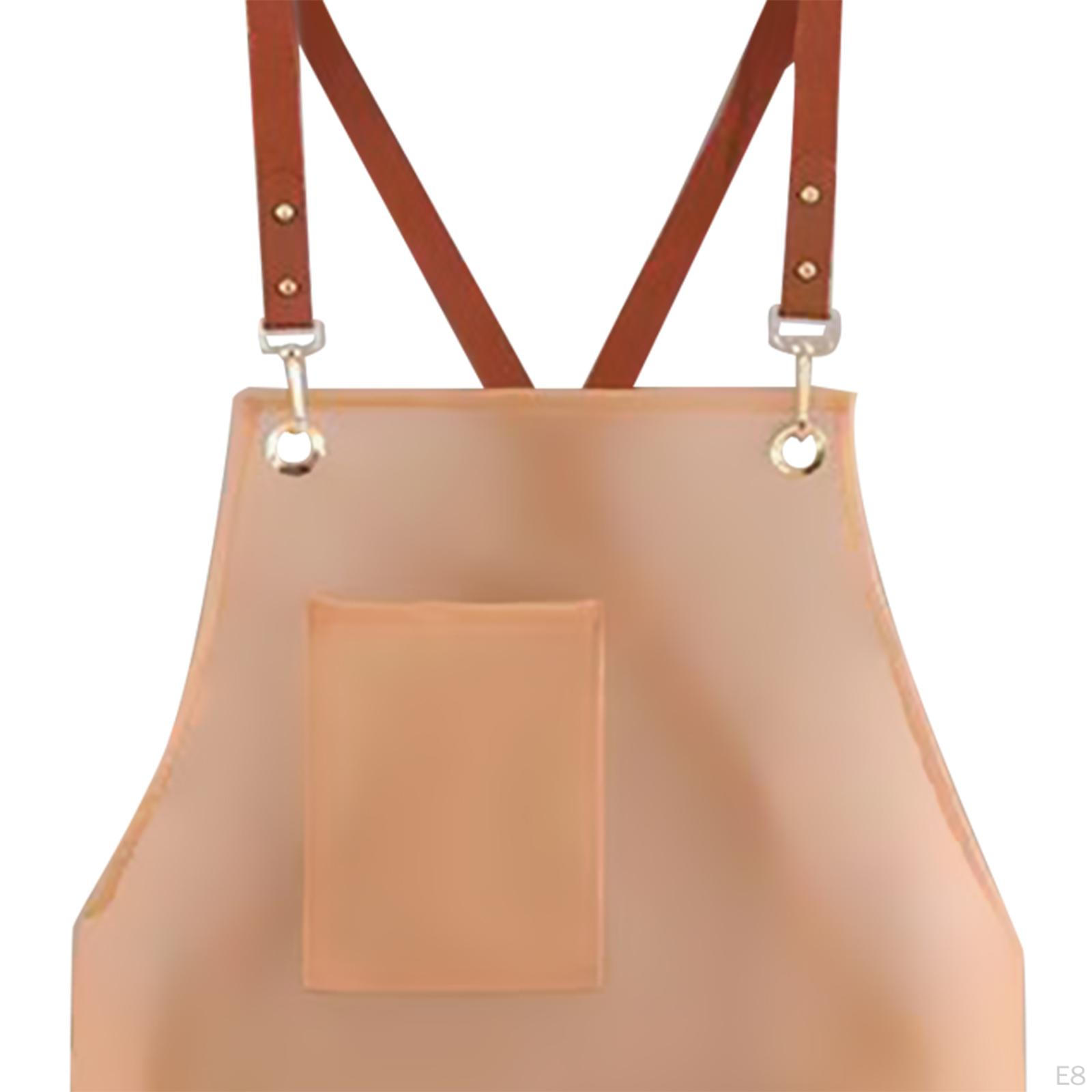 Фартук для гриля полупрозрачный со спинкой Pink Long Pocket — фото 9