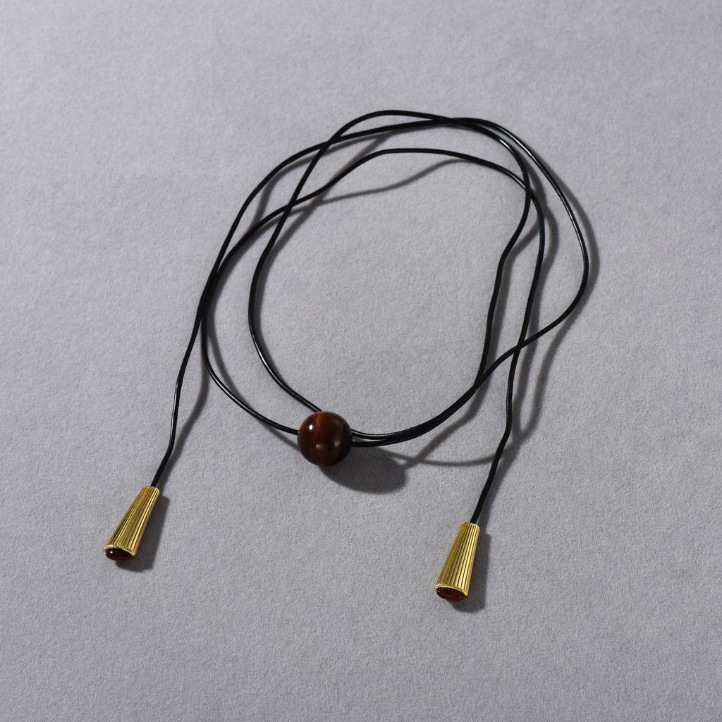 Rød Tigersten Lærtau Halskjede High-End Tilbehør Nisje Temperament Enkel Mote Lett Luksus Originalt Design Kravebeinkjede