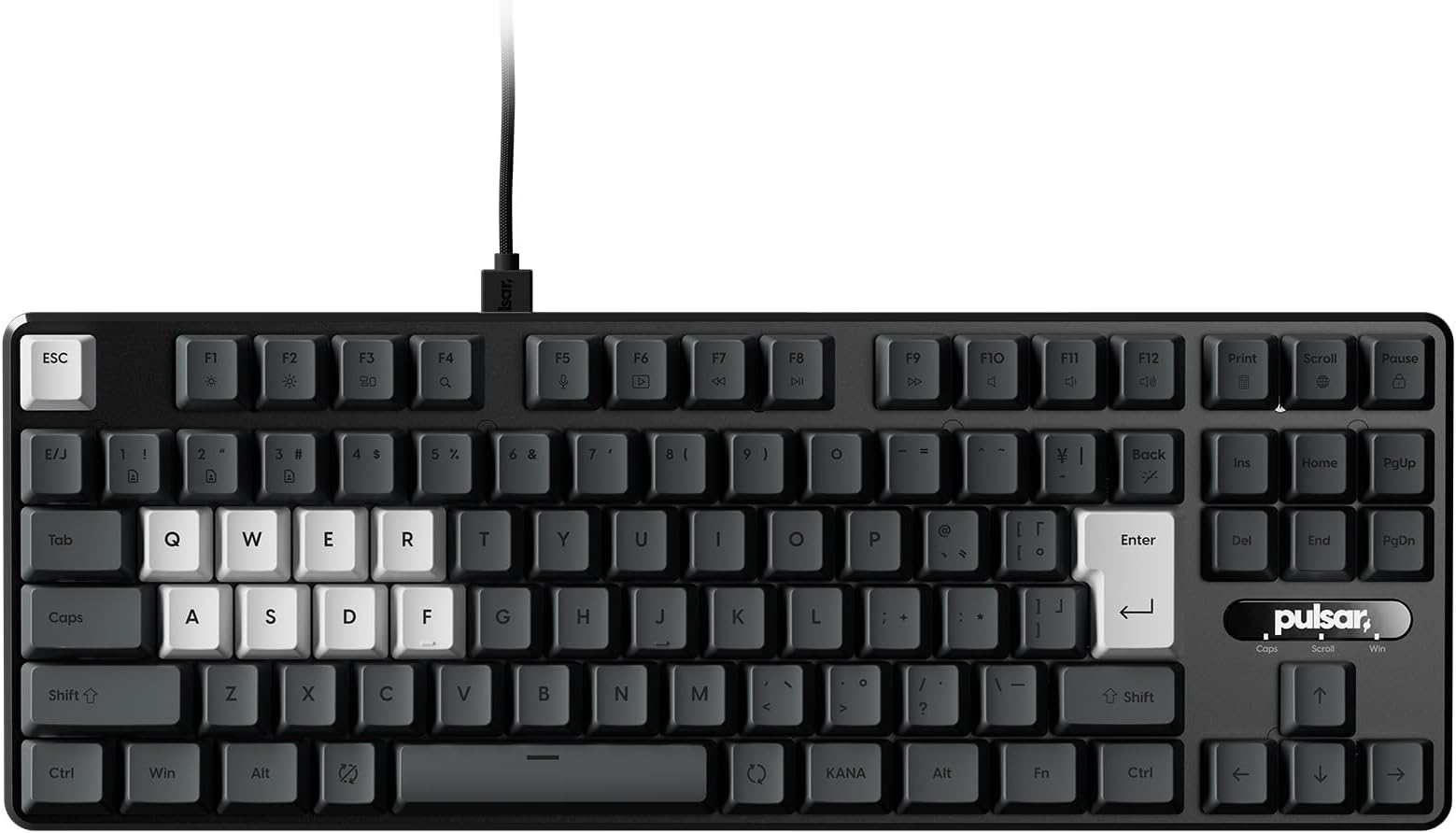 

Gaming Keyboard Pulsar Gaming Gears PCMK 2HE TKL Japanese Layout JIS 91 Key Magnetic Switch 8K Polling Rate [] чорний