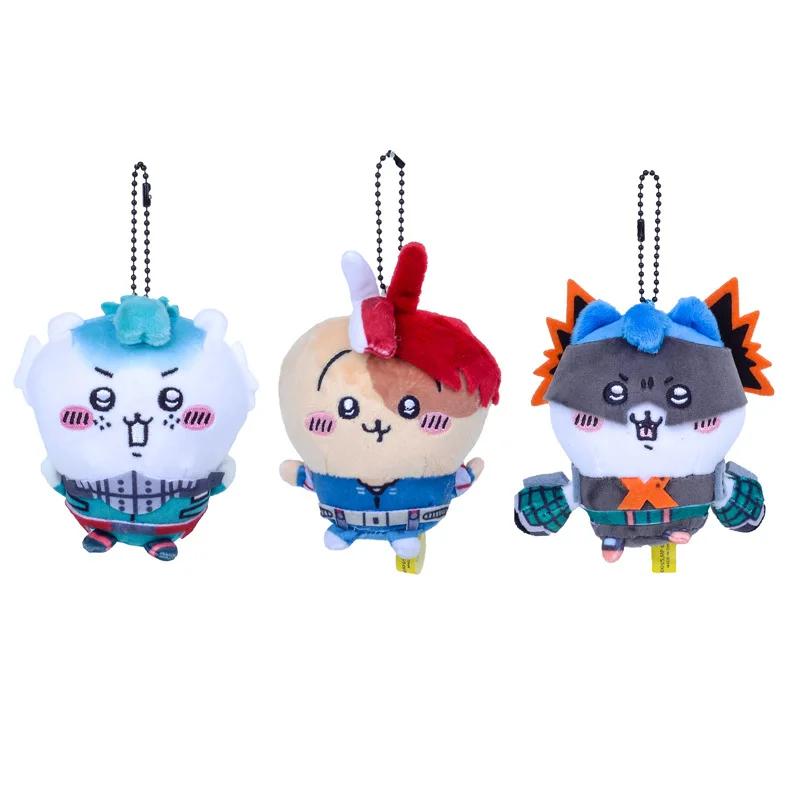 Cartoon Chiikawa My Hero Academia Linkage Self-deprecating Bear Cute Pendant Bag Decoration Keychain Hachiware Usagi Plush Doll