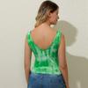 Women Summer Deep V-neck Sleeveless Tie Dye Printing Plus Size Casual Tank Top