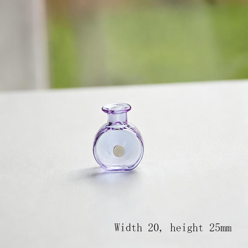 Mini Glass Vase Fridge Magnet with 3D Micro Landscape for Home Office Decoration