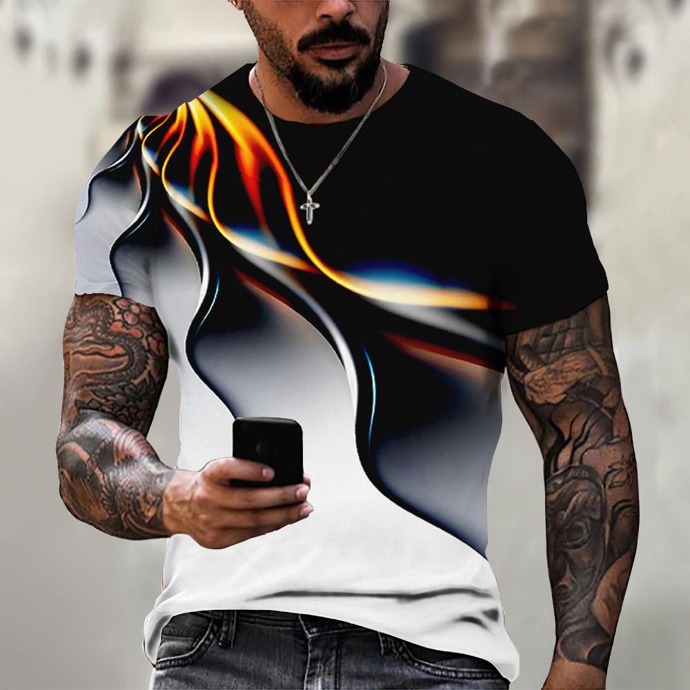 Black White Stripes 3D Print T-Shirts Summer Men Women O Neck Short Sleeve T Shirt Oversized Harajuku Tees Tops Kids Clothing
