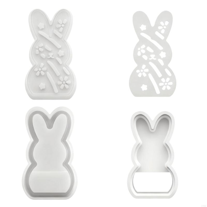 Nontoxic Hollow Rabbit Silicones Casting Mold For Artistic LED Ambients Lamp J0MC
