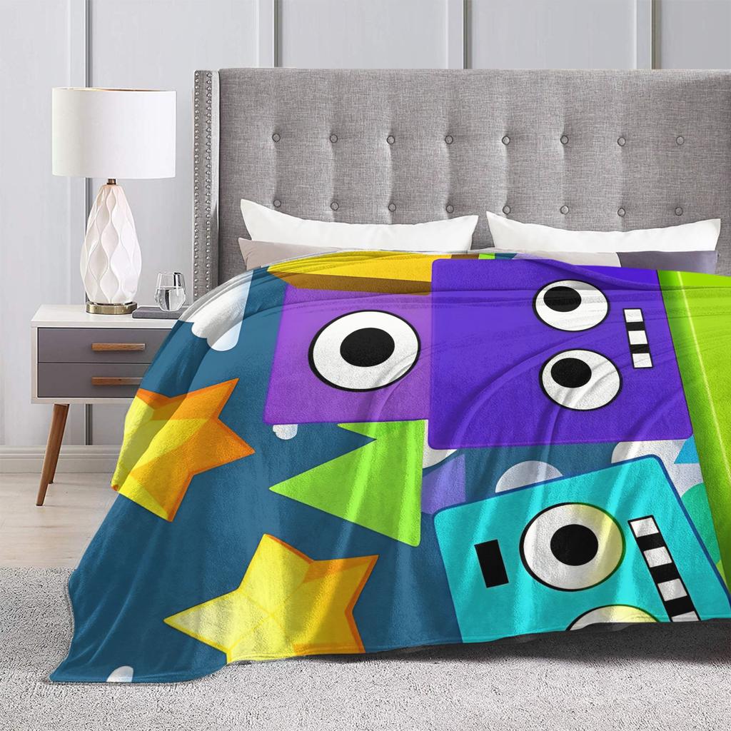 Geometry Dash Herní Herní Deku Kvalitní Teplá Měkká Hodit Deku Podzim Děti Dospělý Obývací Pokoj Nadýchaný Přehoz