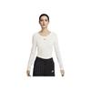 Tricou casual cu mânecă lungă, de culoare uni, cu gât turnut, Topuri pentru femei, alb FN3662-133