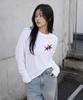 GRAVER ORDINARY [Odnr Unisex] Small Twins Star Long Sleeve T-Shirt_Charcoal