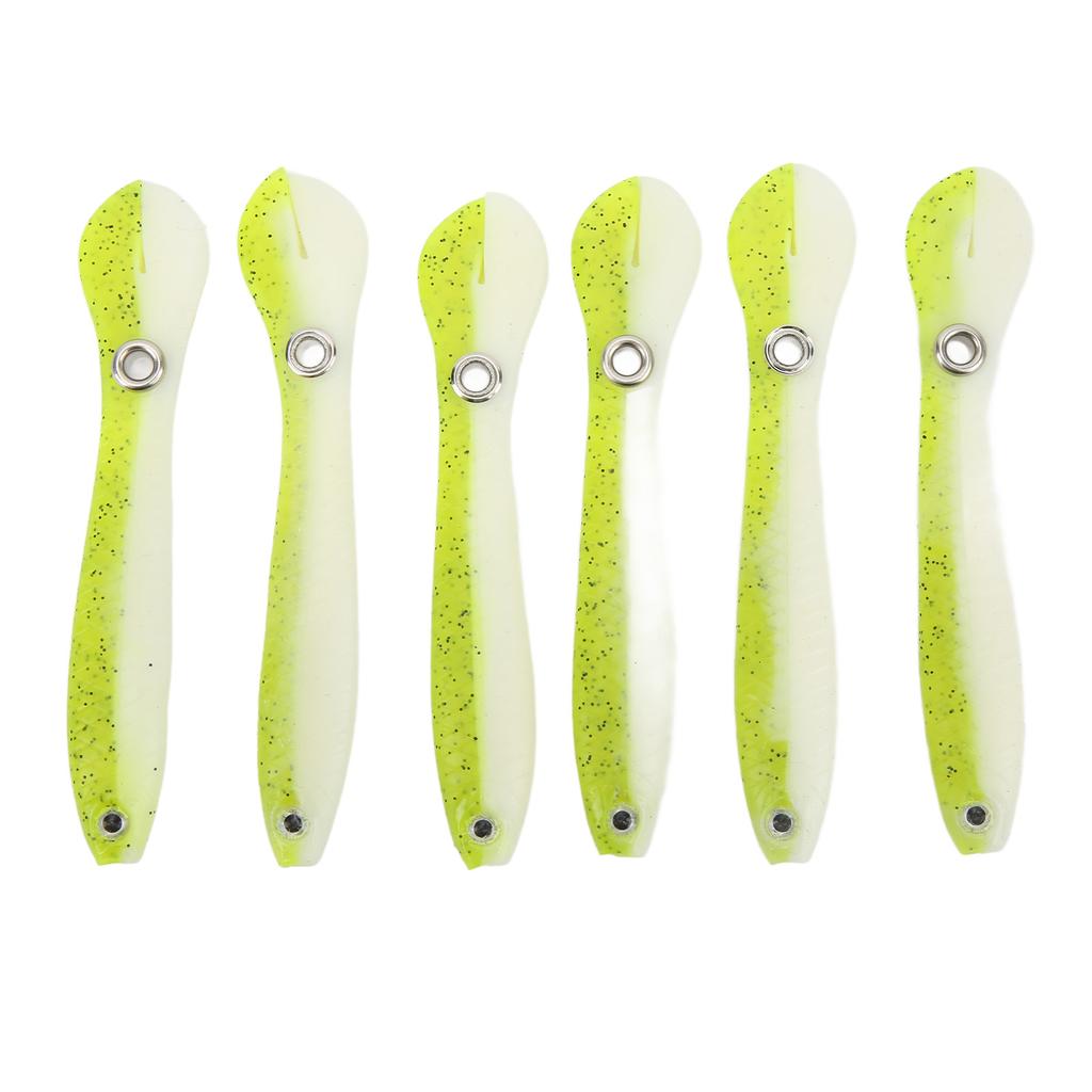 6 PEZZI Esche Morbide da Pesca Loach con Coda Oscillante Esca Morbida da Pesca 10cm 6g Bicolore