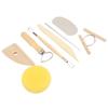 8 Stück Glatte Holzgriffe Töpfer-Modellierwerkzeug-Set Doppelseitige Modellierwerkzeuge DIY-Töpferware