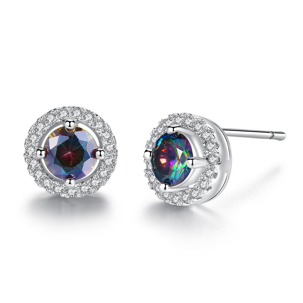 925 Silver Star Stud Earrings AAA Zircon High Quality For Women Earring Wedding Fashion Jewelry Accessories Party Gift