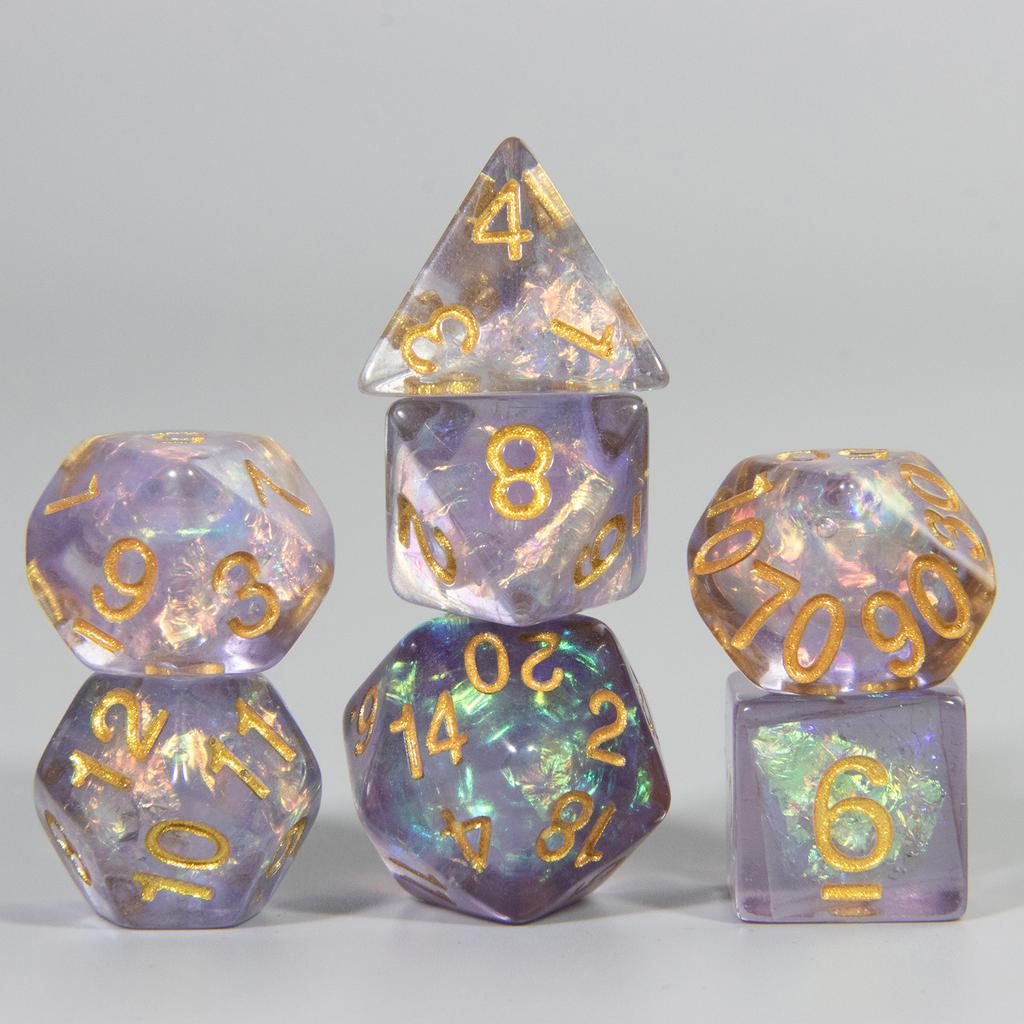 Transparent Polyhedral Dice DND Dice Set 7pcs D4-D20 Board Game Props for DND Game Board Game Accessories