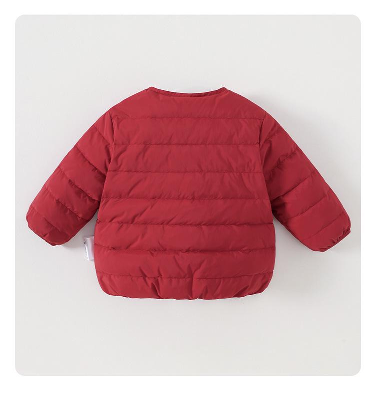 2026 Lightweight Down Jacket Liner for Girls - Autumn/Winter Infant Zipper Cardigan Jacket