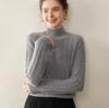 2025 Women's Slimming Cashmere Pullover: Loose Knit Base Layer with Half-High Collar, Warm Inner Wear Sweater.