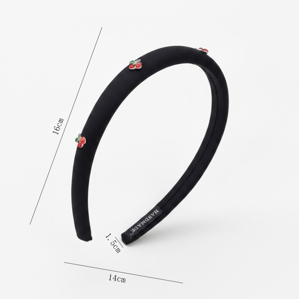 Versatile Cherry Design Headband Fairy Style Rhinestone Headband Fabric Headband for Girls Women