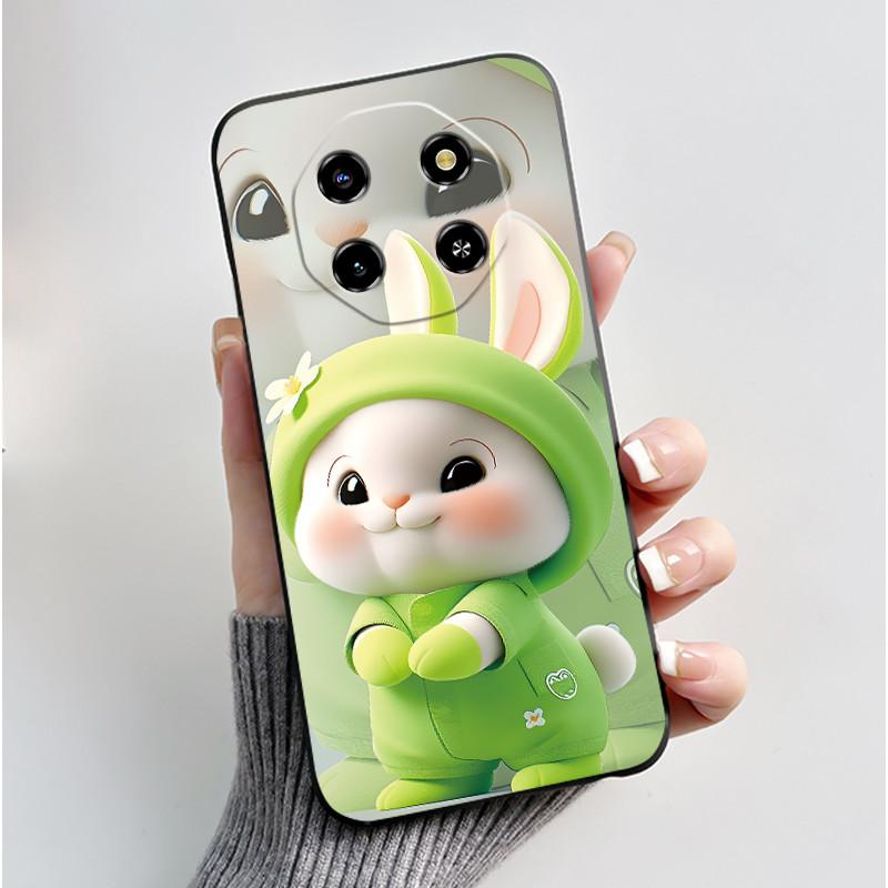 Soft TPU Phone Case For Blackview Shark 6 Cute Love Heart Rabbit Silicone Protective Cover For BLACKVIEW Shark6 5G Shell Funda
