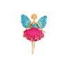 Ballet Girl Brooch Pin for Women Fashion Angel Wings Design Rhinestone Decoration Sweater Accessories Clothing Fastener