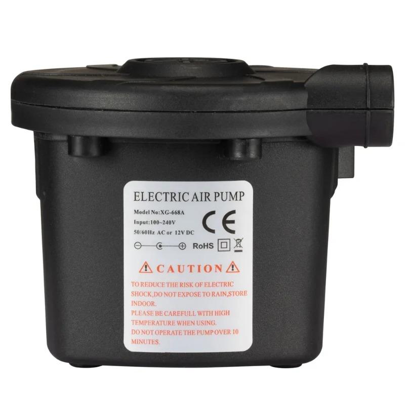 Portable Electric Air Pump with Multiple Nozzles for Quick and Easy Inflation of Air Mattresses, Pool Rafts and Inflatable Toys