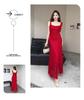Elegant French Fairy Mesh Camisole Maxi Dress - Travel, Resort, Pleated, Cinched Waist, Hip-Hugging Mermaid Style for Women.