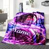 Custom Name Flame Passion Name'S Journey Party Blanket For Couch Bed Plush Cozy Fuzzy Blanket Super Soft Warm Blankets For Fall And Winter 0916304