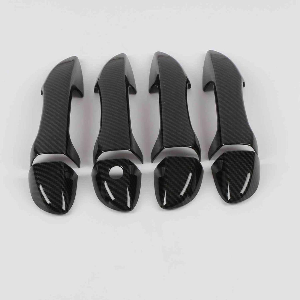 For Toyota Corolla LHD 2014 2015 2016 2017 2018 ABS Chrome Carbon Fiber Black DOOR HANDLE COVER TRIMS CAR STYLING ACCESSORIES
