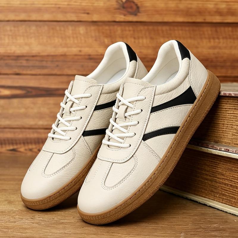 First Layer Cowhide Hollow Shoes Men's Shoes Board Shoes White Shoes Men's Genuine Leather Men's Casual Leather Shoes Hole Shoes